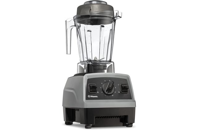 Vitamix E310 Explorian blender on a white background. The grey model is shown. 