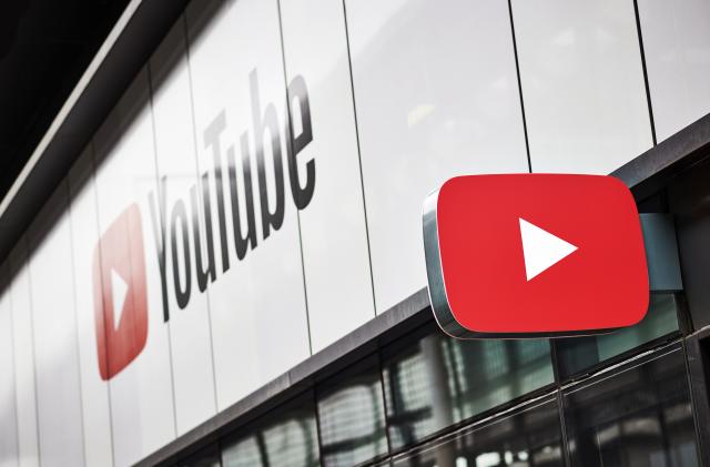 LONDON, UNITED KINGDOM - JUNE 4: Detail of the YouTube logo outside the YouTube Space studios in London, taken on June 4, 2019. (Photo by Olly Curtis/Future via Getty Images)