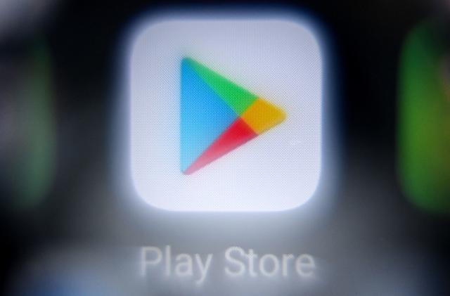 An illustration picture taken on April 21, 2022 in Moscow shows a smart phone screen bearing the Google Play store application logo. (Photo by Kirill KUDRYAVTSEV / AFP) (Photo by KIRILL KUDRYAVTSEV/AFP via Getty Images)