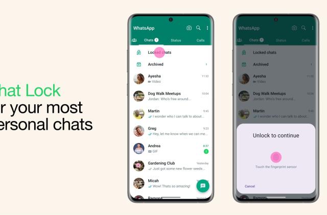 An image showing the WhatsApp Chat Lock feature.