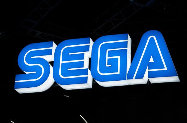 The Sega logo is pictured at the company's booth during the Tokyo Game Show in Chiba prefecture on September 15, 2022. (Photo by Yuichi YAMAZAKI / AFP) (Photo by YUICHI YAMAZAKI/AFP via Getty Images)