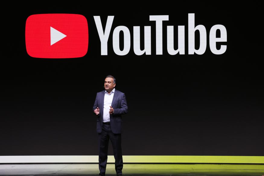 NEW YORK, NEW YORK - MAY 17: YouTube CEO Neal Mohan speaks onstage during YouTube Brandcast 2023 at David Geffen Hall on May 17, 2023 in New York City. (Photo by Kevin Mazur/Getty Images for YouTube)