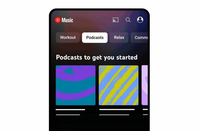 Podcasts in YouTube Music